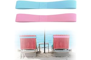 XINXINGDINGSHENG 2 PCS Beach Towel Bands for Sun Loungers, Elastic Sun Chair Clips Bands, Sunbed Straps Holders for Pool Cruise Chairs, Beach Accessories for Family Travel