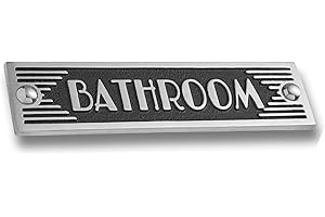 The Metal Foundry Bathroom Metal Door Sign. Art Deco Style Home Decor Accessories Door Or Wall Aluminium Plaque. Handmade In England.