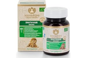 ‎MAHARISHI AYURVEDA Maharishi Ayurveda Shatavari Indischer Spargel (Spargel Racemosus) Bio, hochdosiert, vegetarischer Veganer ohne Gentechnik 60 Tabletten Pack von 1