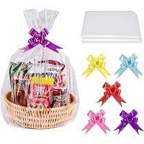 Lot De 6 Paniers Cadeaux Kraft - 25x20x11.5cm Avec Poignées - Personnalisables Pour Fêtes Et événements