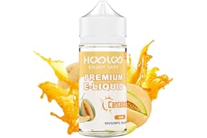 HOOLOO Vape Liquid No Nicotine, 100ml E Liquid for Vape Electronic Cigarettes E Cig Vape Pod Kit, 50 VG/50 PG Nicotine Free Vape Juice - Made in USA (Cantaloupe)