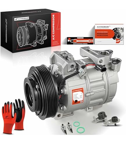 APM AC Compressor With 8-Groove Pulley Compatible With Ford & Lincoln