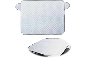 UIEXAY Couverture Pare-Brise Voiture, 1 Protege Pare Brise Givre, Pare Soleil Voiture Pare Brise Avant Bache Voiture, Protection Contre Le Gel et la Neige, Protège Pare Brise Hiver, Universelle
