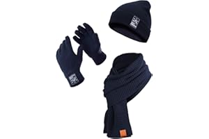 Winter Kombi Set - Schal, Mütze & Handschuhe, 3teiliges Kombiset aus Strickschal, Beanie und Winterhandschuhe, 3 in 1 (Manufaktur13/M13)