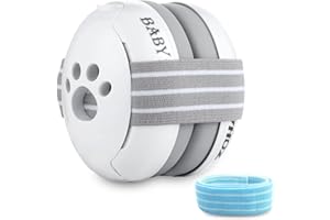 ZOHAN 001 Casque Anti Bruit Bébé, Protection Auditive Confortable pour Bébés Jusqu'à 36 mois, Certifié CE - SNR 23dB pour Les fêtes,Voyage,Feux d’Artifice, Concert - Blanc