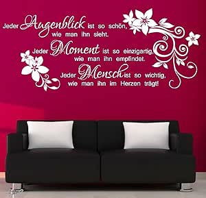 WANDTATTOO Sprüche/Zitate ***Augenblicke & Momente*** (Breite 120cm x