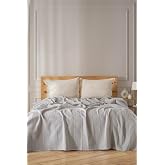 RAYME TEXTILE 100% قطن بايك مزدوج، غطاء سرير منقوش على شكل وافل، بايك صيفي خفيف الوزن، جودة إنتاج دينيزلي Y