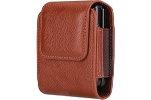 WNHTFAC Hülle mit Gürtelclip Kompatibel mit Samsung Galaxy Z Flip 4/Z Flip 3/Z Flip 4G 5G/Motorola RAZR 5G Hülle, Handytasche mit Gürtelschlaufe Gürteltasche Leder Kompatibel mit Huawei P50 Pocket/Pocket S