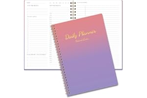 RUKAR Daily Planner Undated - 80 days Day To Do List Notebook with Hourly Schedules, 5.9"x 8.6", Aesthetic Planner Organize Tasks and Appointments,A5 Agenda for Work, School & Office