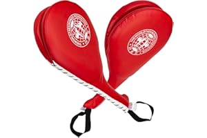 WUWEOT 2 Pack Taekwondo Kick Pads, Durable Striking Pad Target TKD Karate Martial Arts Strike Targets Kickboxing Training, Red