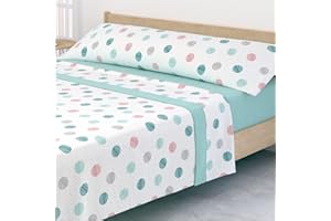 Victorio & Lucchino Juego de sábanas Coralina, térmica para Invierno, Tacto Suave - Modelo Luna (Aqua, 150 cm)