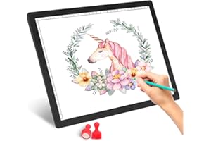 JOEAIS A4 Luminosità Portatile Light Board Tracing Board Luminosità Regolabile Tracing Light Pad Tracing Light Pad (Nero)