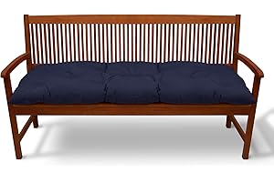 Beautissu Cojines para Bancos Flair BK 100x50 cm Cómodo Acolchado Banco de jardín/Columpio Hollywood Azul Marino - más Colores y tamaños a Elegir