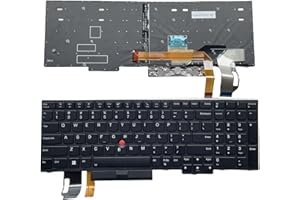 YIJIATECH Keyboard for Lenovo Thinkpad T15 Gen 1,T590 E590 E595 E580 E585 L580 L590 P15S Gen 1,P52 P72 P53 P73 US Laptop SN5372BL with Backlit 01YP560 01YP720 01YP640 01YP680 01YP760 SN20P34095 SN20P34536