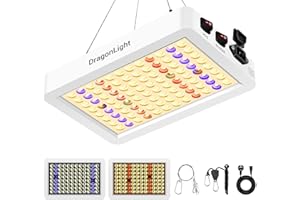DragonLight Neueste BW1000 Pflanzenlampe LED Vollspektrum mit UV IR, Doppelchips LED Grow Lampe mit 3-Meter-Kabel für Gewächshaus und Zimmerpflanzen Gemüse und Blumenanbau