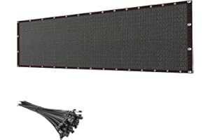 RHSHANLICUN Privacy Netting 2m x 10m Garden Screening 120g/m², Tear-Proof Windbreak Fence Screening with Cable Ties & Grommets, Outdoor Garden Balcony Shade Cover (10m)