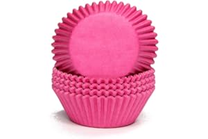 Miss Bakery's House® Pirottini in carta - standard - rosa fuchsia - 75 pezzi - Ø 5 cm x 3 cm - resistenti al forno - per muffin e cupcakes - da cuocere in fornetto