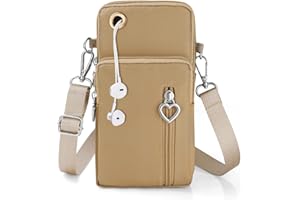 Aucuu Mała damska torba na telefon komórkowy, damska torba na telefon komórkowy z regulowanym paskiem, tkanina Oxford Crossbody Torba do biegania na telefon 7" (z gniazdem słuchawkowym)