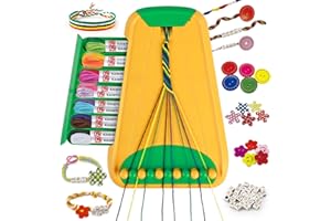 MARTIOUNT Friendship Bracelet Making Kit - Arts & Crafts for Kids 8-12, Jewelry Making Kit with 28 Pre-Cut Threads, Birthday Gifts for Girls Ages 6-12, Travel Activity Set (Green)