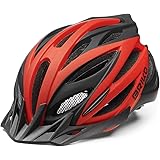 Briko Morgan, Casco Ciclismo Unisex-Adulto, Rosso Opaco/Nero, L