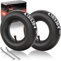 2 Chambres à Air 4.00-6 / 4.10/3.50-6 - Valve TR13 - Pour Tondeuse, Go-kart, Brouette, ATV - Caoutchouc Butyle