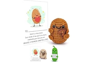 Yizemay Positive Funny Potato, Positive Gifts for Her Him, Pocket Hug Worry Doll with Positive Affirmation Cards, Weird Good Luck Cute Romantic Gifts for Women Friends