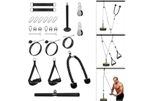 FASPUP Poulie Musculation, Double Poulie Musculation Maison Cable Poulie Triceps Musculation Poulie Haute et Basse Tirage Poulie Musculation Entraîner Dos Bras