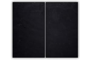 Tulup Planche À Découper - 2x30x52cm - Protection Plaque Induction Cuisson Tapis de Découpe Verre Trempé - Tableau Noir