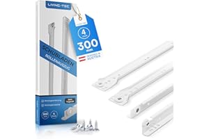LIVING TEC® Schubladenschienen 300mm - 4 PAAR Rollenauszug Weiß Teilauszug - Leichtgängiger Schubladenauszug - Schubladenauszüge in vielen Größen - Auszugsschienen Stahl 1mm stark - Auszug bis 20kg