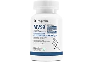 Trexgenics MV99 Multivitamin One-a-day Easy On Stomach - Complete Daily All you need with Multiminerals & Micronutrients for Men & Women (60 Veg. Capsules) (1)