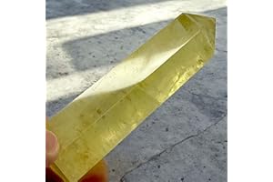 arana's® - Torre Obelisco de cuarzo citrino - Cristales curativos en varitas torre 6 lados facetados terminacion punta - Meditacion terapia sanacion chakras - Piedras naturales (Cuarzo Citrino, 8-9cm)