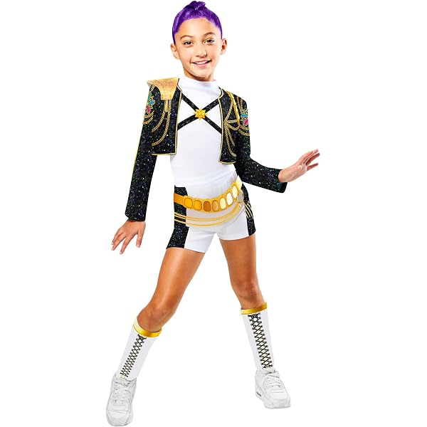 Costume Cosplay Kpop Hunter Per Ragazze – Top E Pantaloni Oro/nero, Per Halloween E Feste, Taglie 7-12 Anni