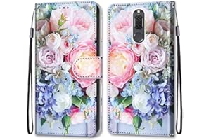 Mo-Somnus Funda para Huawei Mate 10 Lite, Funda Cartera Funda Libro Caso Piel PU con Tapa Magnético Billetera Flip Carcasa Cuero [Protección Completa] [Ranura para Tarjeta] (Flor 3)