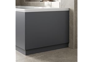 Aurora® Modern 700mm End MDF Bath Panel 18mm Wooden Panels for Bathroom Baths Soaking Tubs, Adjustable Plinth, Easy to Cut, Grey Gloss