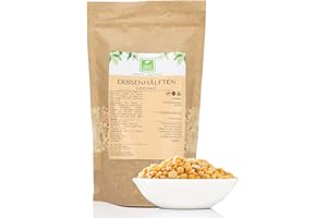 ‎GREEN ESSENCE Gelbe Schälerbsen 1kg – halbierte gelbe Erbsen getrocknet – Schälerbsen von Green Essence für Suppen, Dahl & Eintöpfe – naturbelassene Hülsenfrüchte – getrocknete Erbsen ohne Zusätze