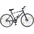 ROOTLINE Tribe 700C (Grey) Dual DISC,PU Saddle,D/W Alloy Rim,Water Decals Lightweight & Hybrid Cycle for Racing