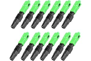 Funver 12PCS Connecteur froid rapide de Fibre Optique SC/APC pour Connexion à Fibre Optique monomode pour réseau CATV et la Connexion à L'interface FC Systèmes de Communication par