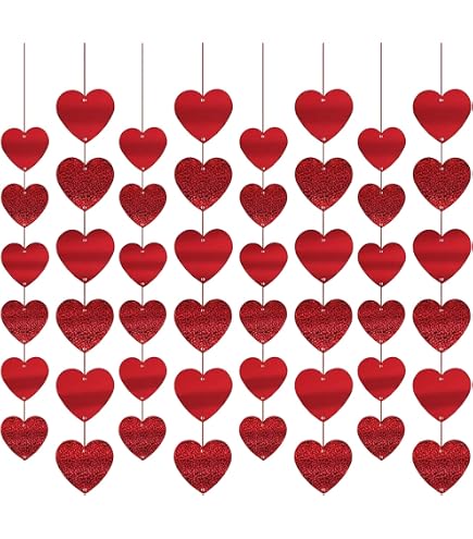 Buon San Valentino Banner Glitter oro Cuore Banner Ghirlanda