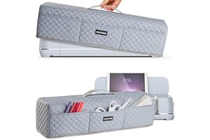 AMOIGEE Padded Dust Cover Compatible with Cricut Maker 4, Explore 4, Cricut Maker, Maker 3, Explore 3, Explore Air 2, Machine Cover for Cricut Accessories and Suppliers, Tools