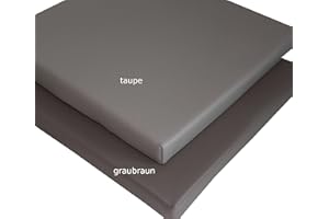 ‎KISSENFABRIK-JUWAN kissenfabrik-juwan Pflegeleichtes Sitzkissen Stuhlkissen Bankkissen 40x40cm Kunstlederbezug in Gastroqualität (Taupe)