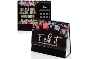 DEEPTON Fu-ck it Calendar, Funny Calendar 2024 uk, Desk Calendar 2024 uk, Sweary Calendar 2024 uk, Novelty 2024 Calendar Month to View Planner, Gag Calendar for Tired-ass Women Adults Home Academic
