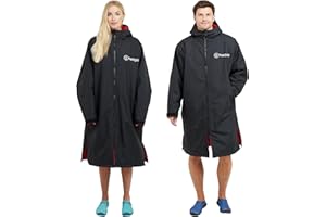 FREESPIRIT Waterproof Changing Robe For Adults - Fleece Lined, Hooded, Windproof, Oversized Unisex Thermal Changing Coat For Winter, Swimming & Outdoor Use