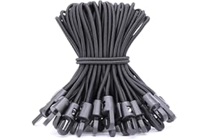 BYZANDQI Ekspander z haczykami, gumowy napinacz do plandek, gumek namiotowych, gumek do plandek na kemping (12, 10 cm)