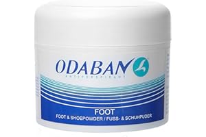 ‎ODABAN ANTIPERPSPIRANT Odaban antibakterielles Schuhdeo, 50g I Schuhpuder gegen Fussgeruch, Stinkefüße, Käsefüße I Schuh Deo & Fußdeo I Ideal für Sportschuhe, Arbeitsschuhe und Turnschuhe I Hält bis zu 6 Monaten