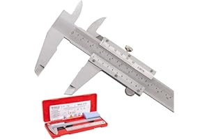 Spurtar Calibre de 150 mm / 6 pulgadas, calibrador de medición, analógico, para diámetro y profundidad, precisión de medición: 0,02 mm / 0,001 pulgadas para el hogar, bricolaje, joyas, carpintería