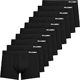 Fullluwaa Men's Boxer Briefs Pack of 10, Cotton, Soft and Comfortable | Men's Boxer Pack, No Itchy Tags, Breathable Combed Co