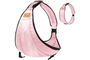 IBOPUXIU - Portabebés de tela para bebé, portabebé lateral, portabebés de hombro ajustable, portabebé ergonómico para la cadera, portabebés para recién nacidos hasta 3-36 meses (tela rosa)