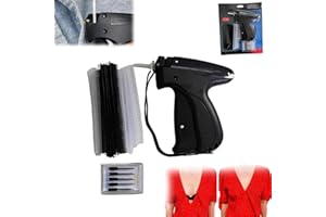 YUUFCY Stitchy Quick Clothing Fixer,Quick Clothing Fixer,Mini Quick Repair Garment Sewing Machine,Stitchy Micro Stitch Gun,Instant Button Garment Connector,Micro Tagging Stitch Tool for Clothing (Schwarz)