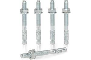 KM TRADE Bolzenanker - Schwerlastanker aus verzinktem Stahl mit ETA Zulassung, Option 7 - M10 x 100 mm, fixierbare Dicke: 30 mm - 50 Stück