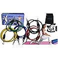 yeMaaR's Home Exercise Equipment Resistance Bands Set for Men and Women-Comprehensive Workout Kit with Stretching Bands Gym Accessories Fitness Tube Ideal for Toning Strengthening, Flexibility at Home